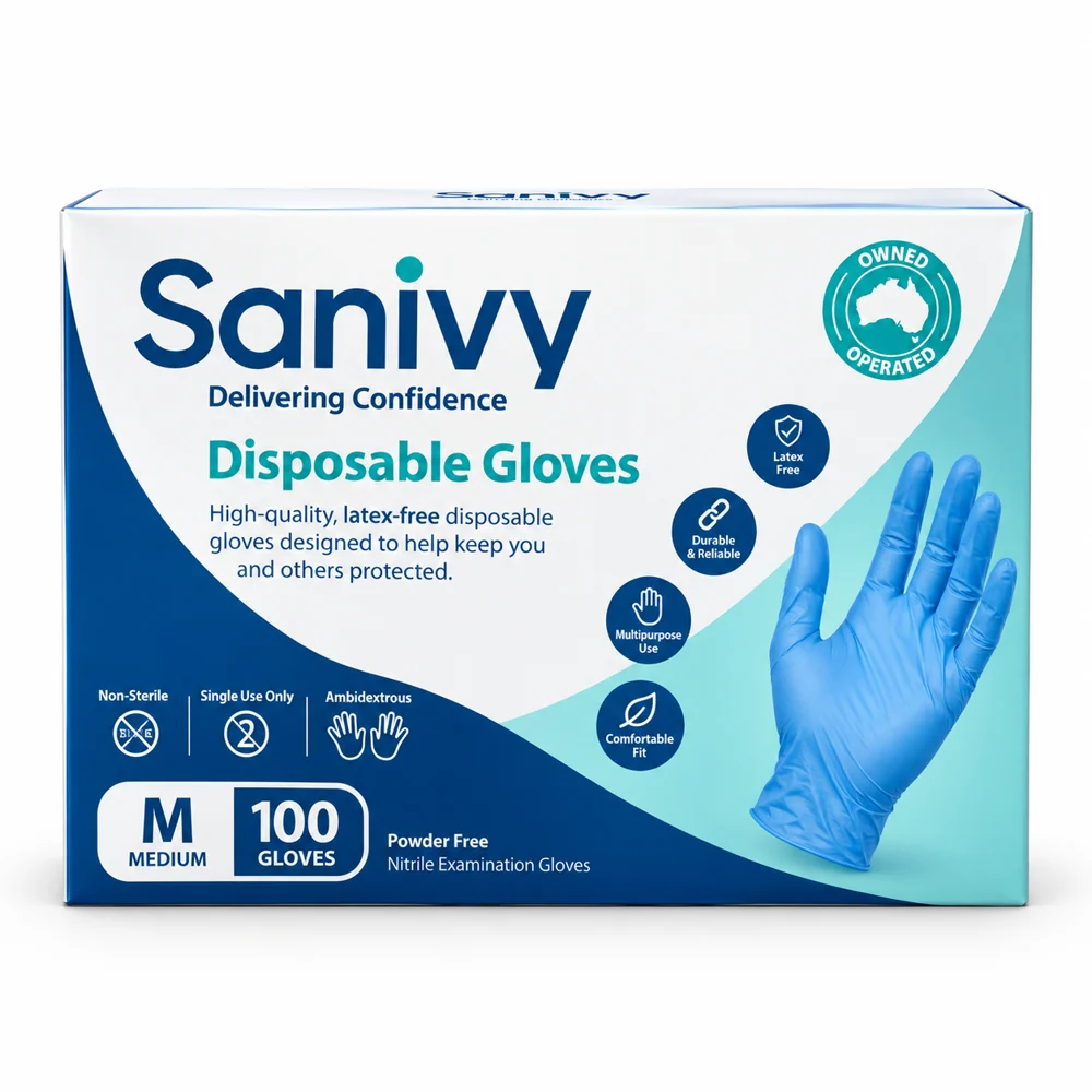 Disposable nitrile gloves · 2 boxes of 100