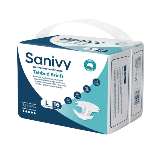 Sanivy Tabbed Briefs 16pk